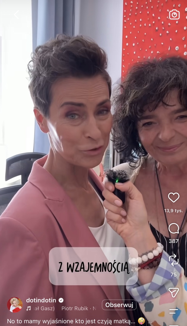 Danuta Stenka w marynarce „rose poudré”