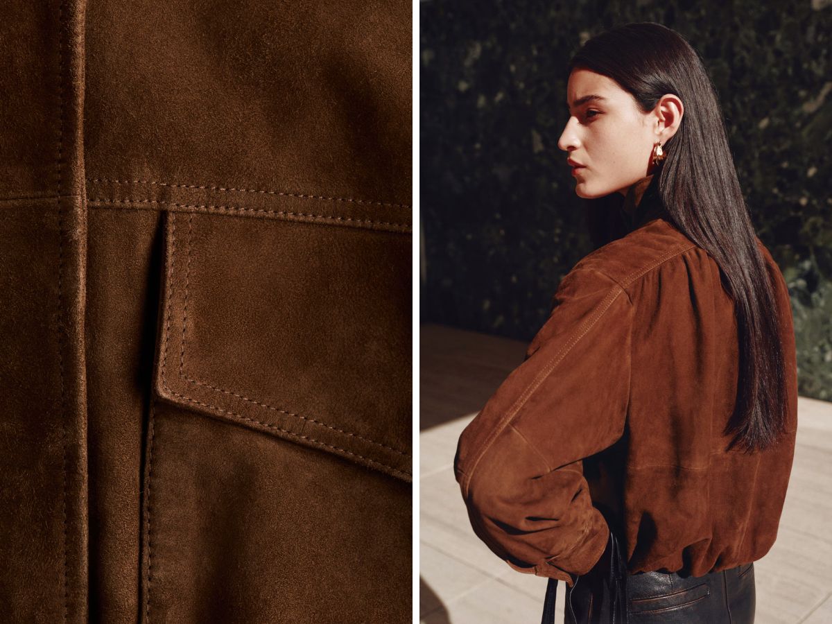 Zamszowa kurtka oversize