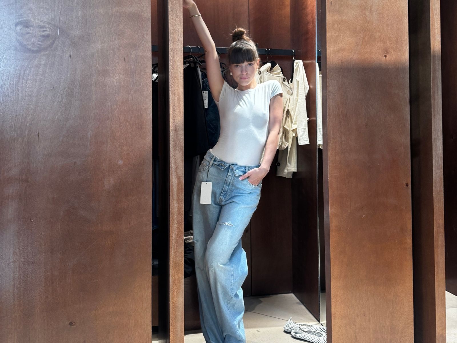 „Folded waistband jeans”