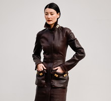 Minimal leather dress. Skórzana sukienka na jesień 2026