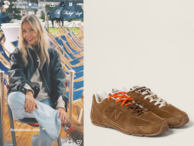 Jej sneakersy mają kolor