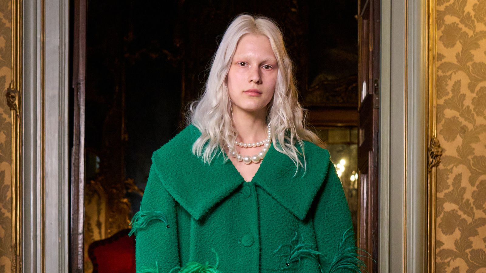 Malachitowy sweter z wełną z H&M