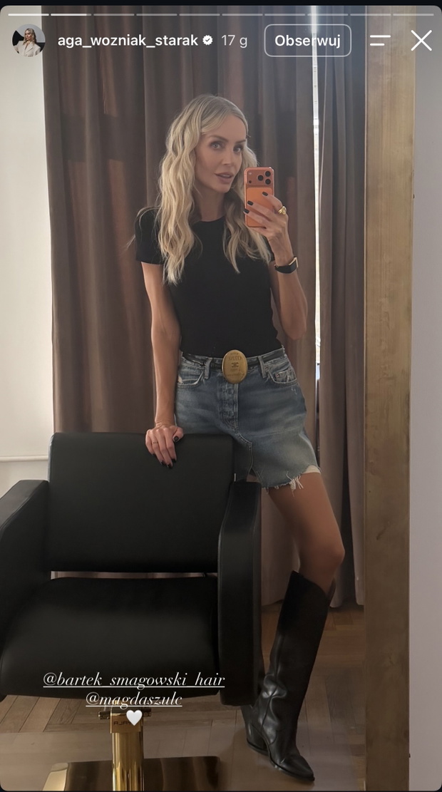 Agnieszka Woźniak-Starak w kozakach „Western boots”