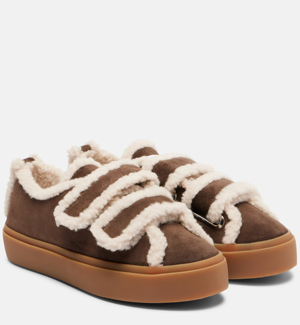 Skórzane sneakersy „Shearling Low Velcro” Inuikii 