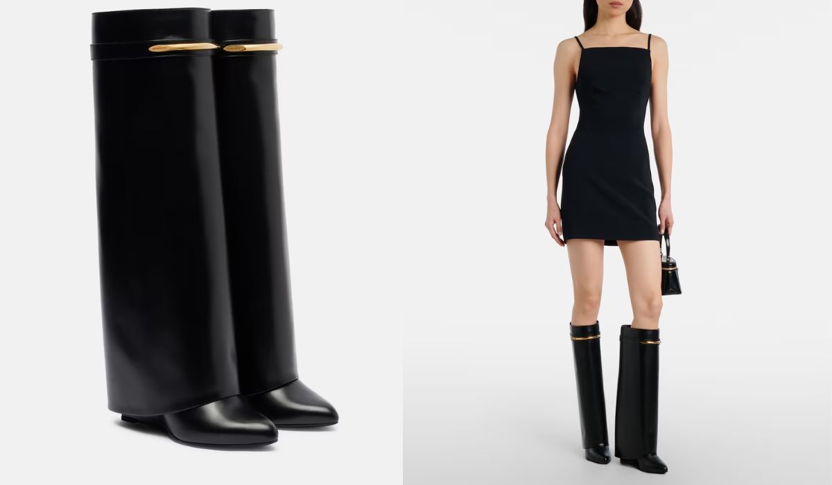 Givenchy Shark leather knee-high boots