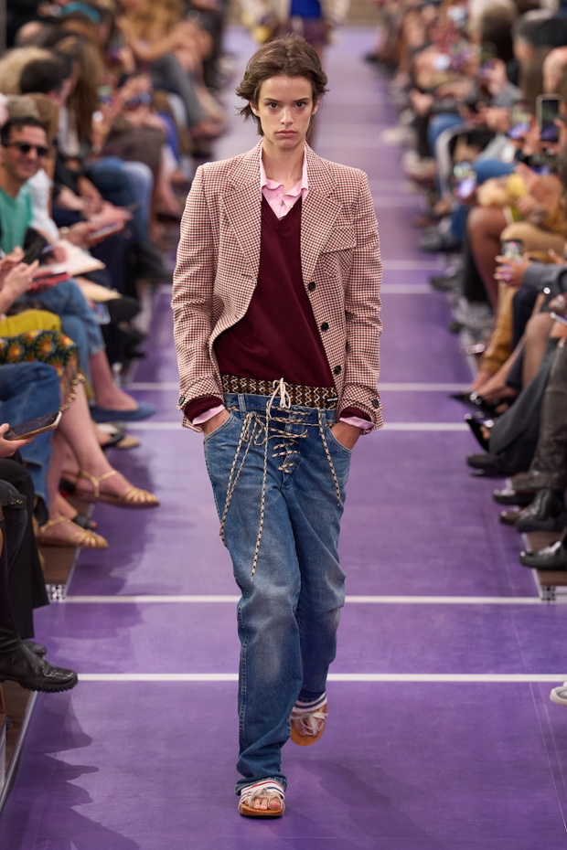 Sznurowane jeansy Miu Miu x Wrangler