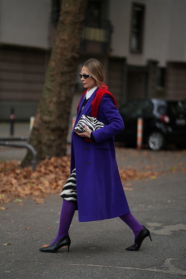 „Zebra midi skirt” i królewski fiolet