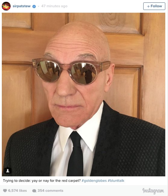 @Patrick Stewart Instagram