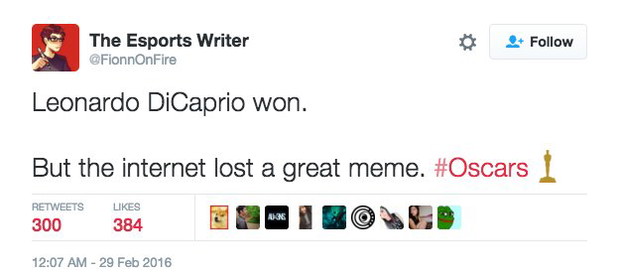 Leonardo DiCaprio memy Oscary 2016 / Instagram