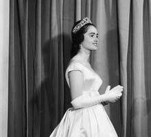 Maria Teresa Of Bourbon Parma Wearing A Jacques Heim Evening Dress