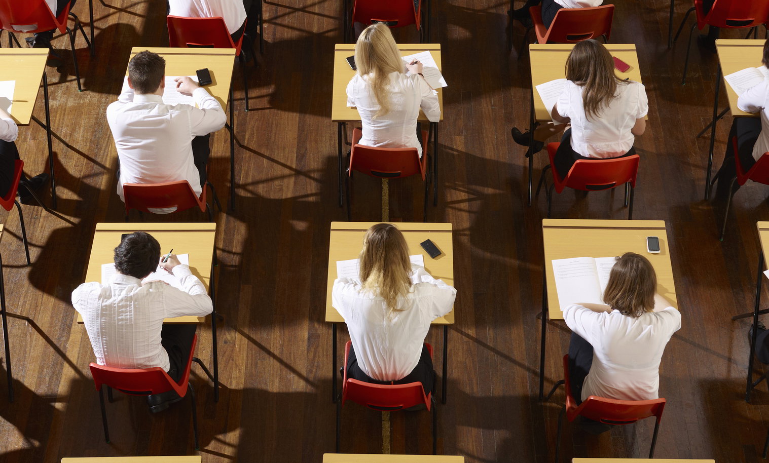 Children stting an exam
