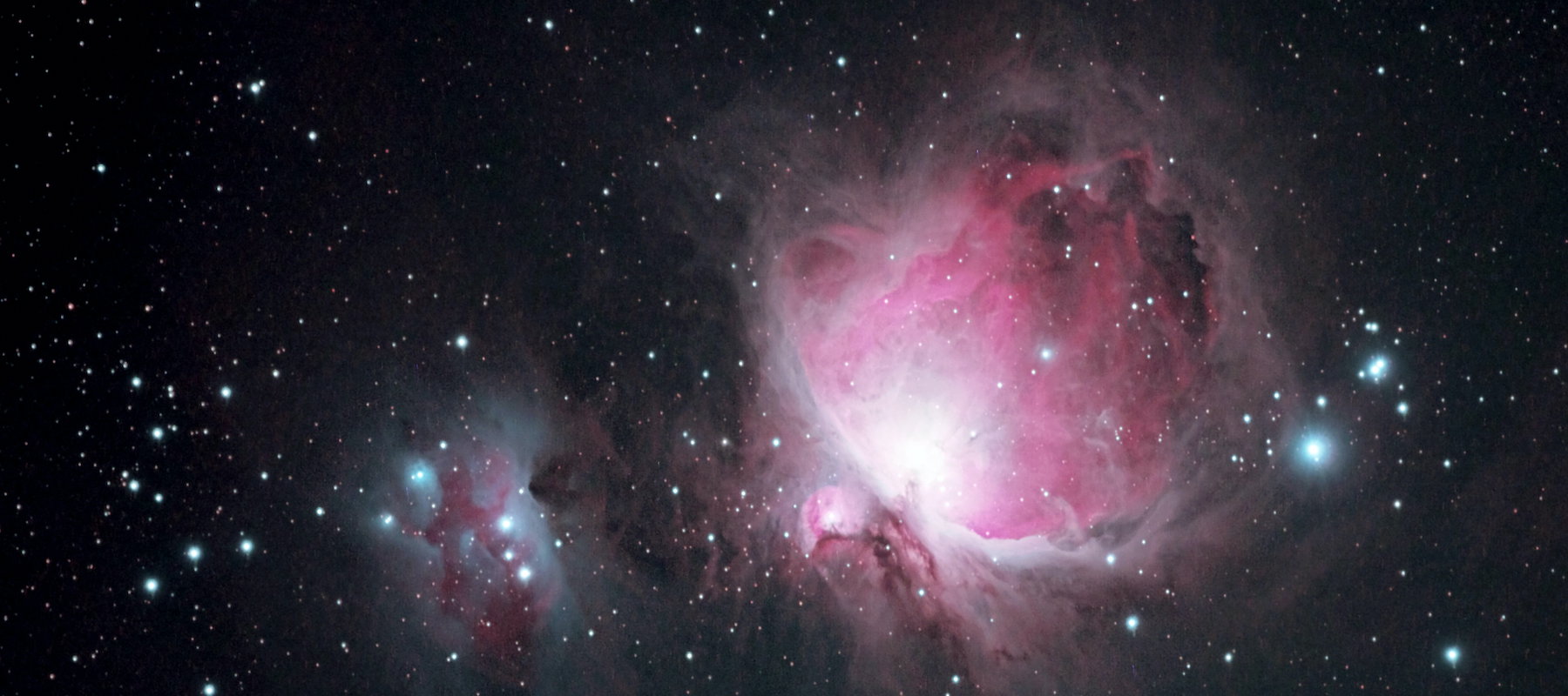 The Orion and the Running Man Nebulae