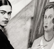 Frida Kahlo Painting Portrait of Mrs. Jean Wight