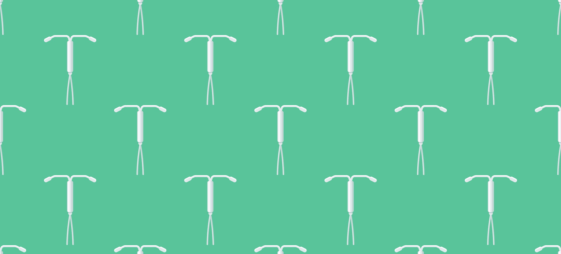 IUD Female Reproduction Seamless Pattern