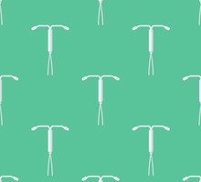 IUD Female Reproduction Seamless Pattern