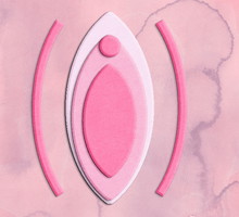 pink paper conceptual image of vagina