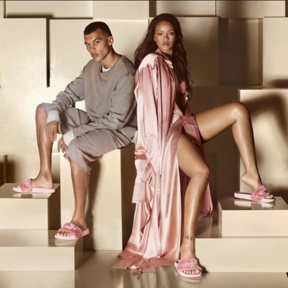 Rihanna x Puma Fenty Fur Leadcat Slides