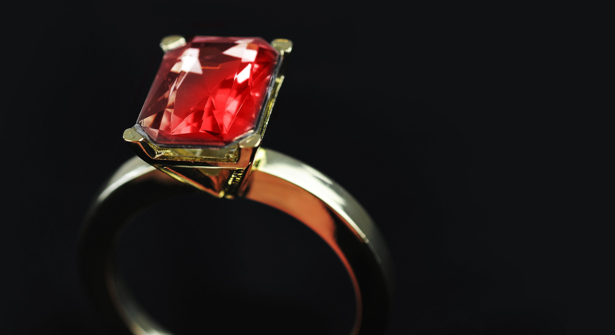 Close up of ruby ring