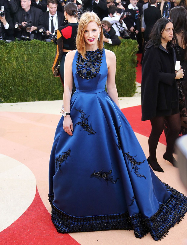 Jessica Chastain na Met Gala 2016 / fot. East News