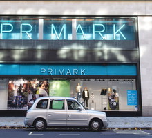 A Taxi waits outside a Primark store in London.As the 2nd