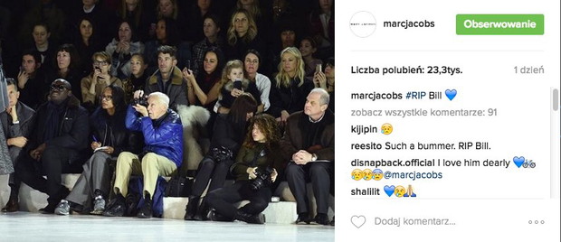 Marc Jacobs żegna Billa Hunninghama