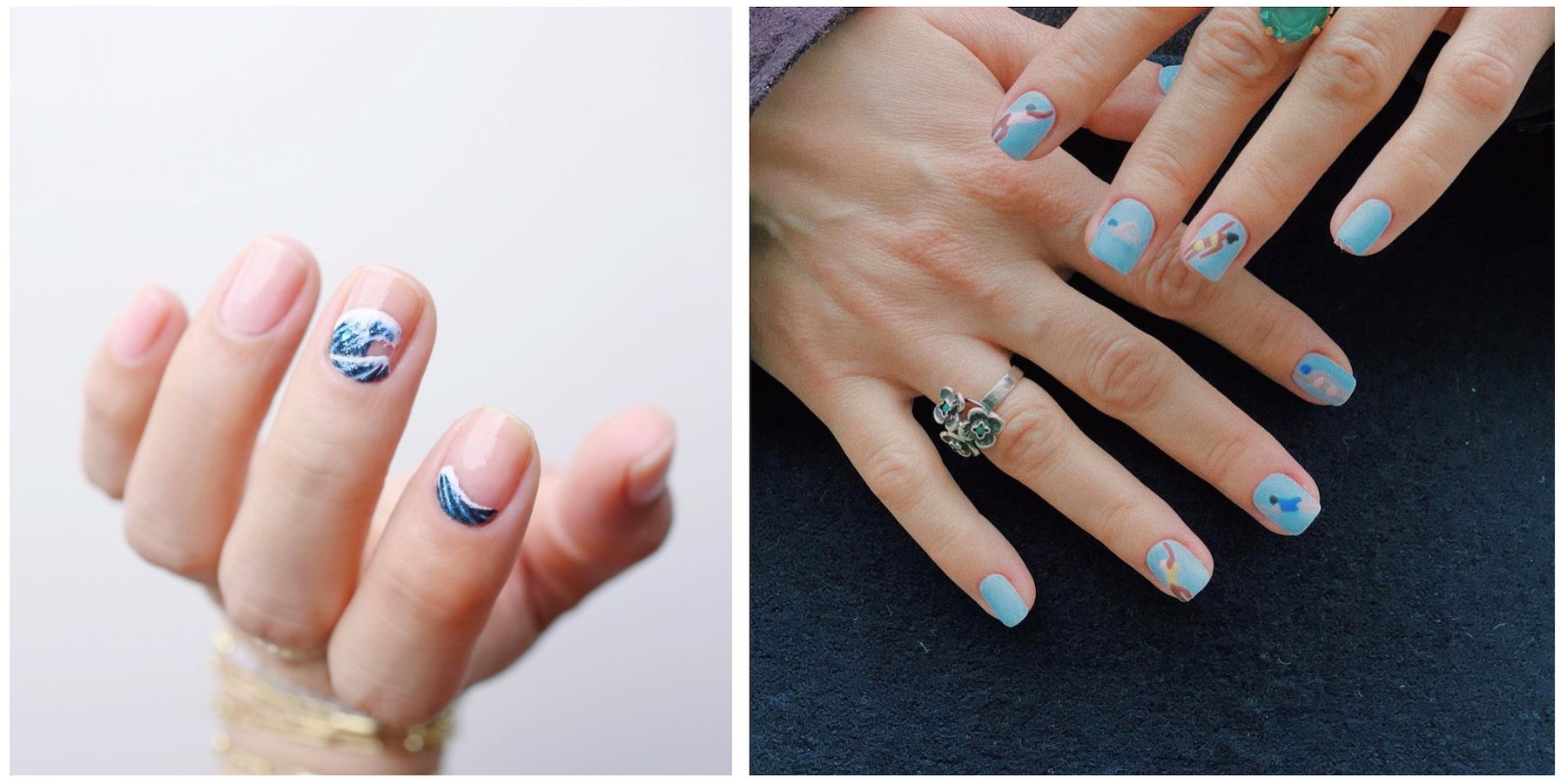Morskie zdobienia na paznokciach – 15 modnych inspiracji na manicure z elementem morza
