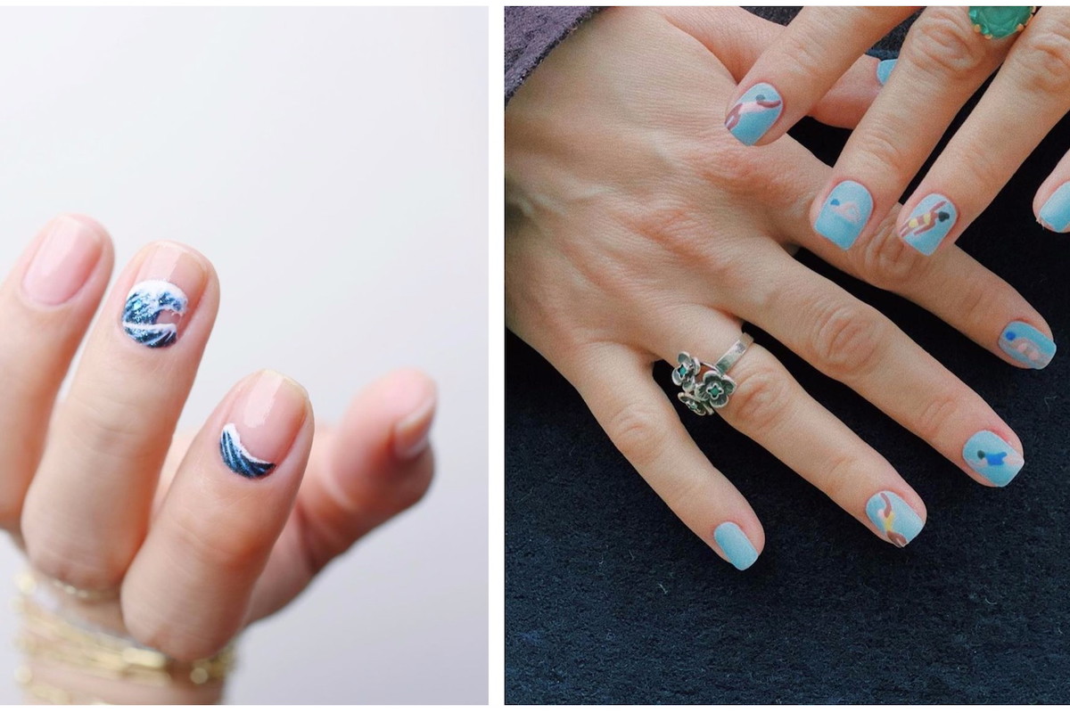Morskie zdobienia na paznokciach – 15 modnych inspiracji na manicure z elementem morza
