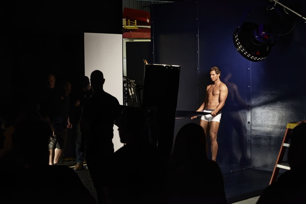 Rafal Nadal w kampani bielizny Tommy Hilfiger na jesień 2016 - zdjęcia zza kulis