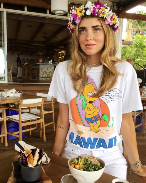 Chiara Ferragni na Hawajach