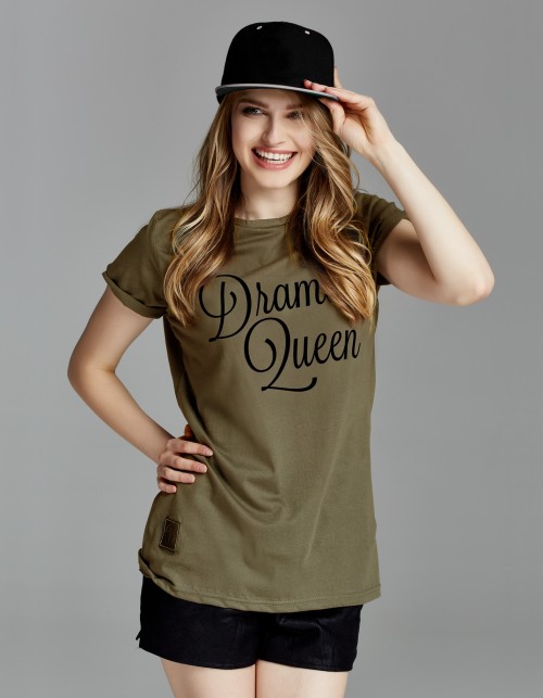 T-shirt Drama Queen Khaki
