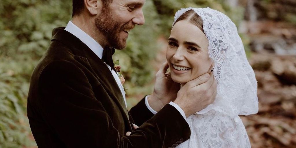 Lily Collins pokazała nowe zdjęcia ze ślubu!!! I zdradziła więcej szczegółów na temat sukni ślubnej!