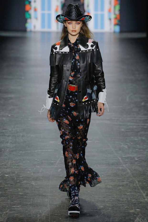 Gigi Hadid, Anna Sui Wiosna 2017