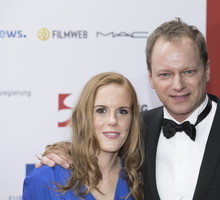 Maciej Stuhr z żoną podczas gali Europejskich Nagród Filmowych