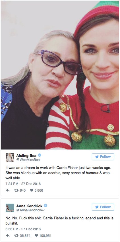 Carrie Fisher: Internet reaguje na śmierć aktorki znanej z Gwiezdnych wojen