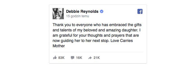 Carrie Fisher: Internet reaguje na śmierć aktorki znanej z Gwiezdnych wojen