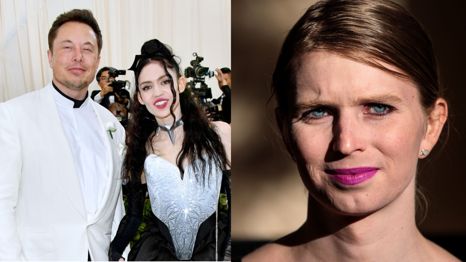 Elon MUsk, Grimes, Chelsea Manning