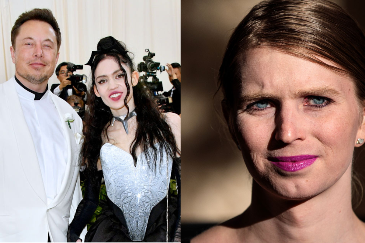 Elon MUsk, Grimes, Chelsea Manning