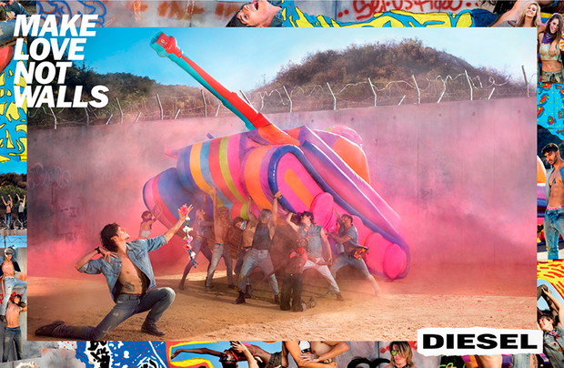 Diesel stworzył reklamę, którą zachwyca się cały świat! #MakeLoveNotWalls