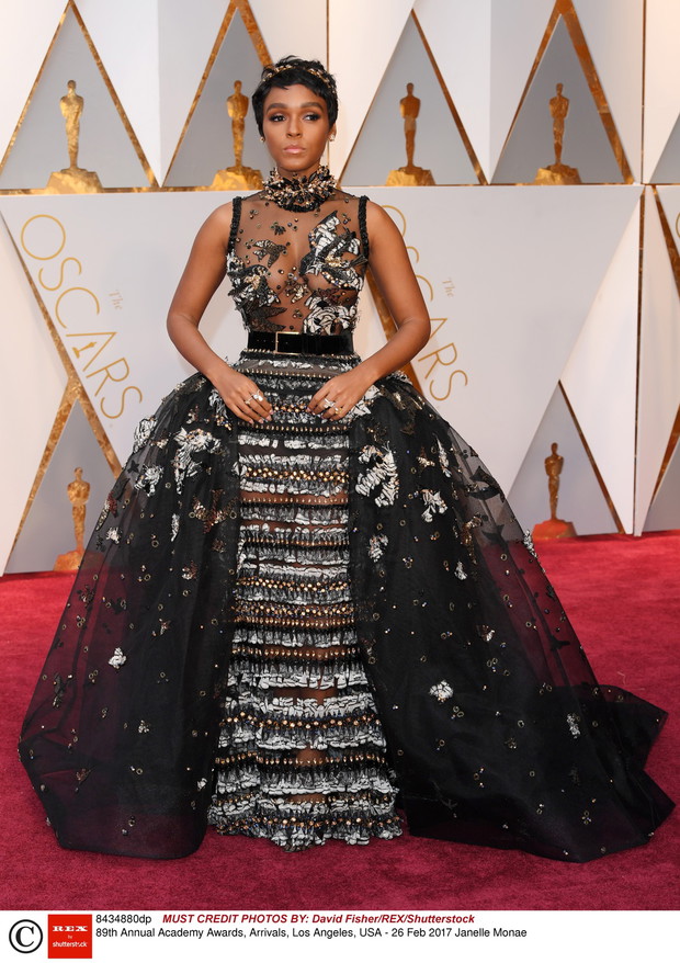 Oscary 2017, stylizacje gwiazd: Janelle Monae w sukni Elie Saab Couture