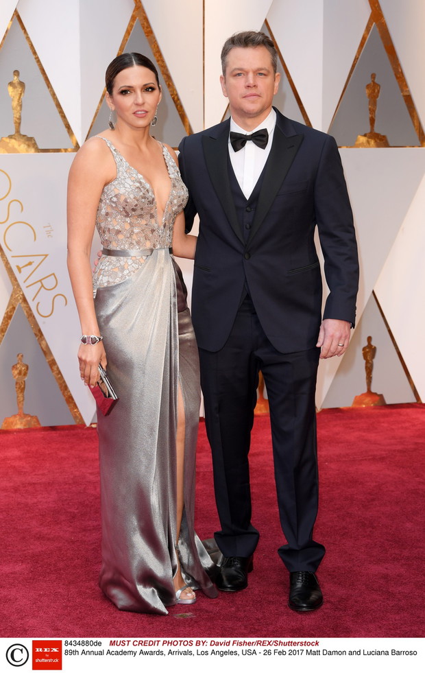 Oscary 2017, stylizacje gwiazd: Matt Damon i Luciana Barroso