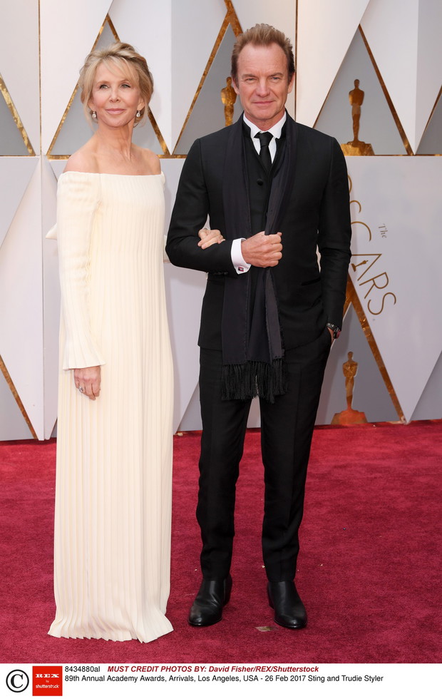 Oscary 2017, stylizacje gwiazd: Sting i Trudie Styler
