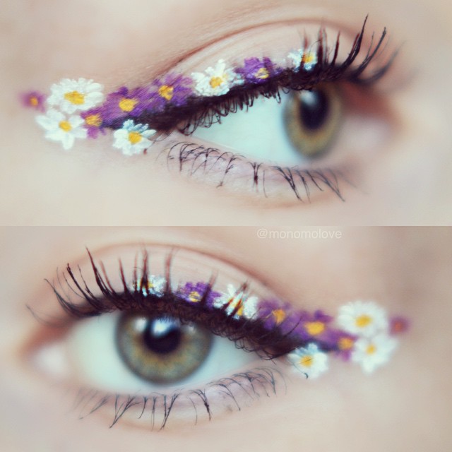 Trendy w makijażu: kwiaty zamiast eyelinera