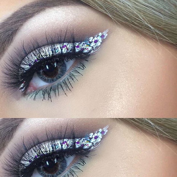 Trendy w makijażu: kwiaty zamiast eyelinera