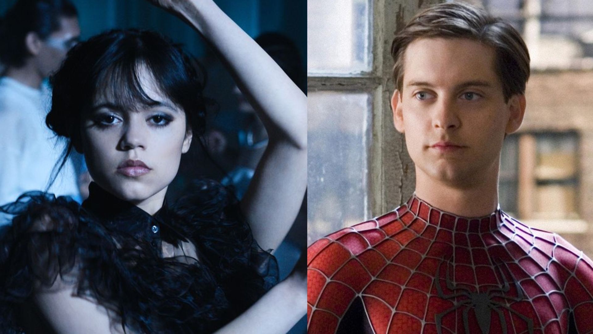 Wednesday i Spider-Man  we wspólnym tańcu