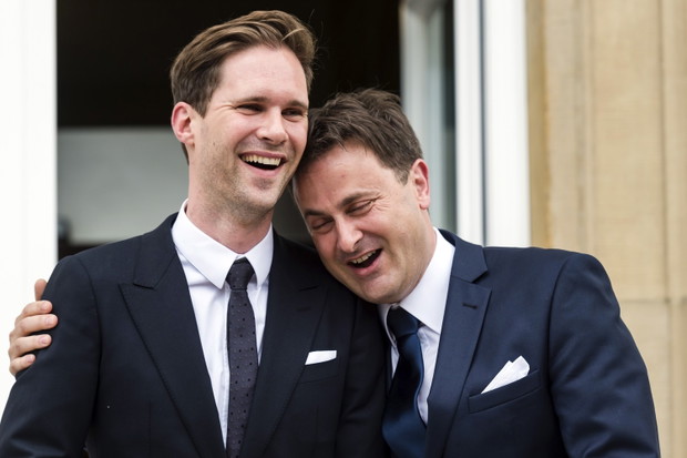 Gauthier Destenay i Xavier Bettel (premier Luksemburga)