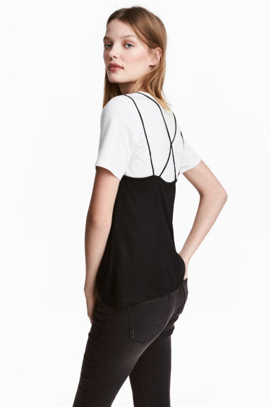 Dżersejowy top na ramiączkach H&M, 27,90 PLN