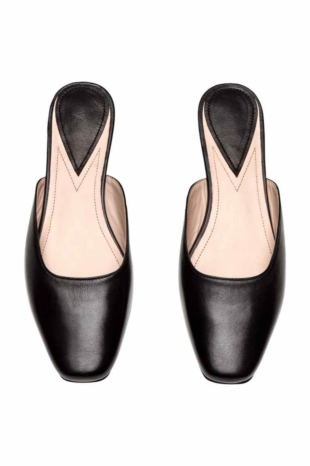 Skórzane klapki H&M, 78,90 PLN