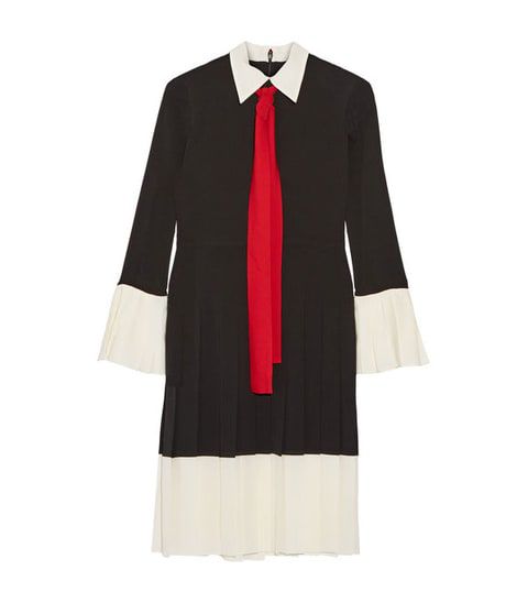 Sukienka Gucci Pussy-bow Pleated Silk Dress, ok. 8 500 zł