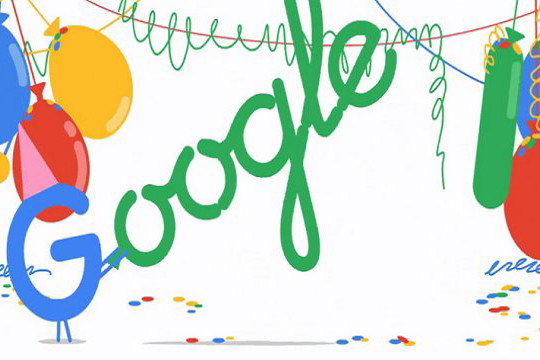Urodzinowe koło fortuny Google