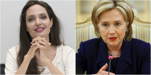 Angelina Jolie oraz Hillary Clinton są dalekimi kuzynkami.